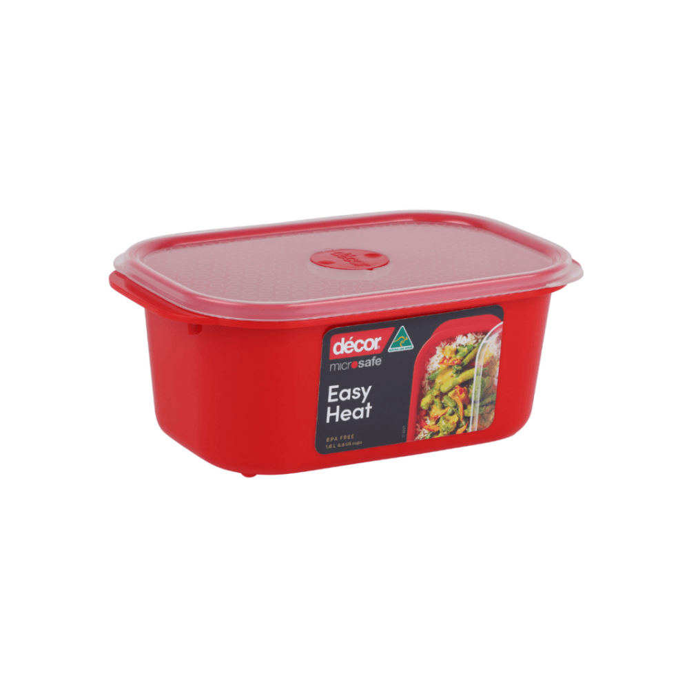 קופסה לחימום ובישול במיקרוגל 1.6 ליטר Microsafe אדום