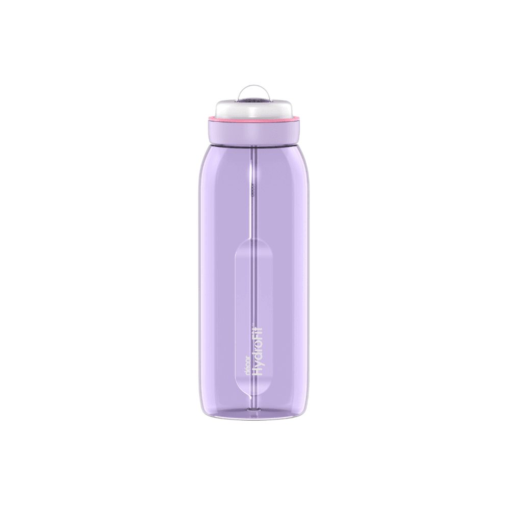 בקבוק שתייה עם קש 1.5 ליטר HydroFit Soft-Sip סגול