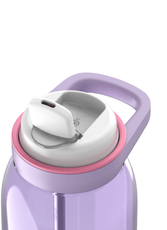 בקבוק שתייה עם קש 1.5 ליטר HydroFit Soft-Sip סגול