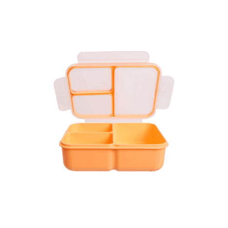 קופסת אוכל מחולקת 1.4 ליטר Bento Box כתום